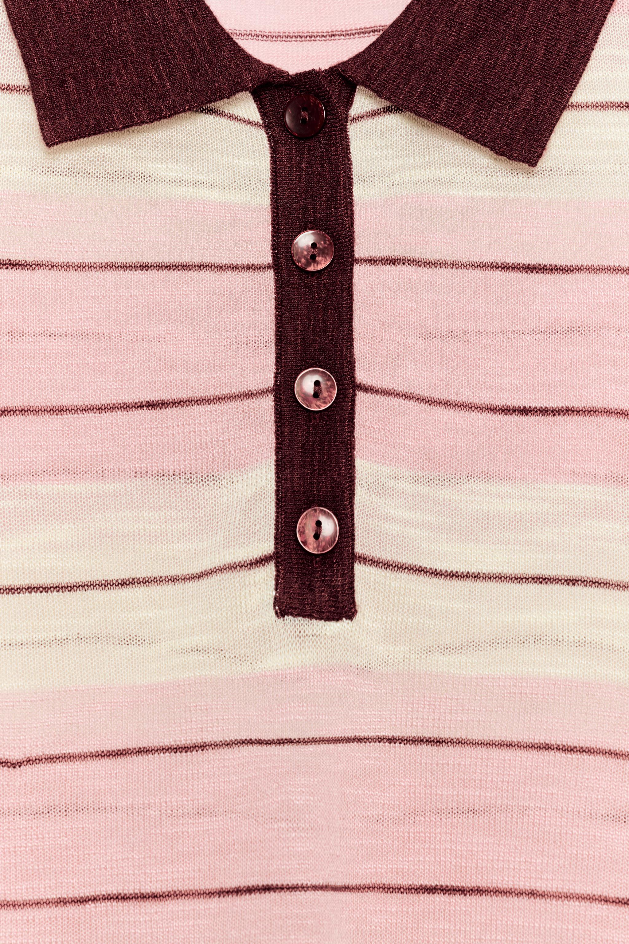 STRIPED KNIT POLO
